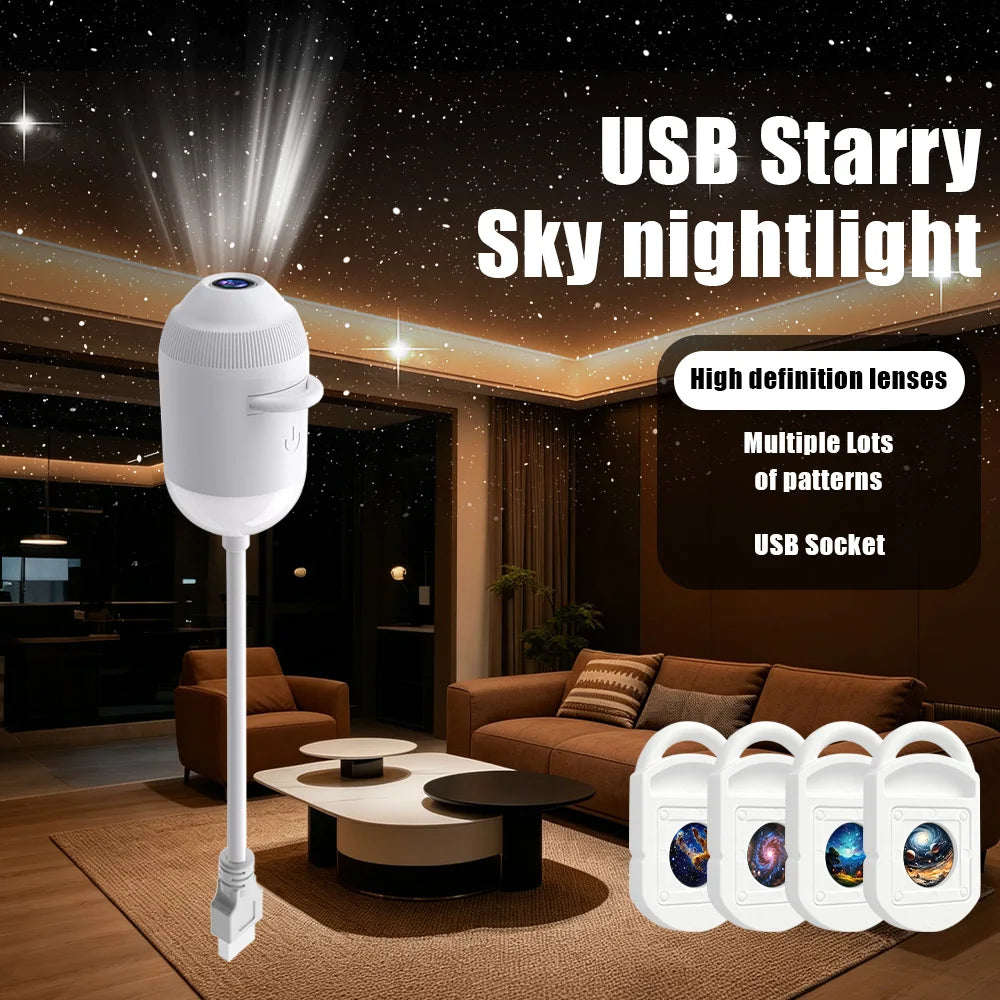 USB Starry Sky Projection Light For Car Or Bedroom